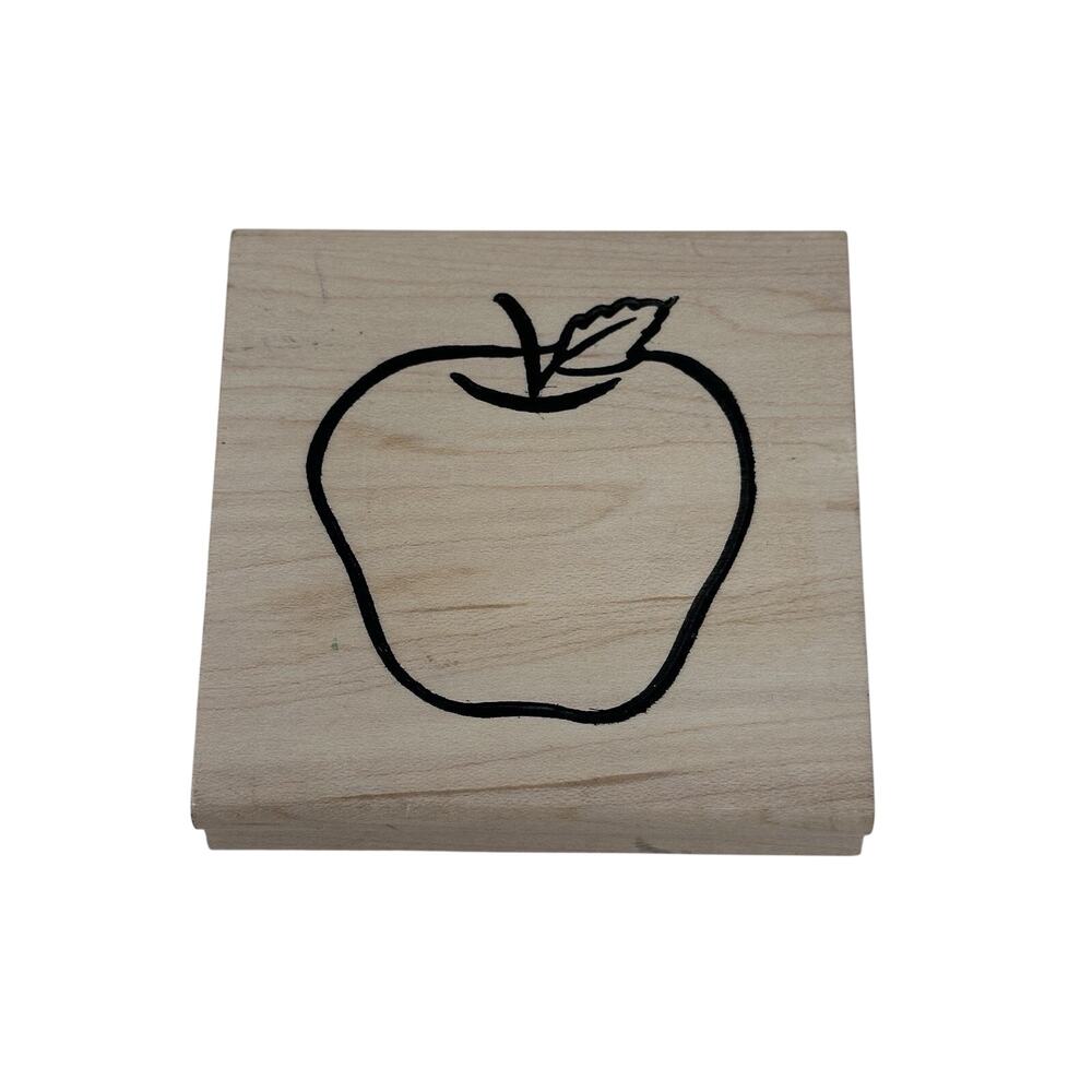 Denali Designs Rubber Stamp APPLE OUTLINE